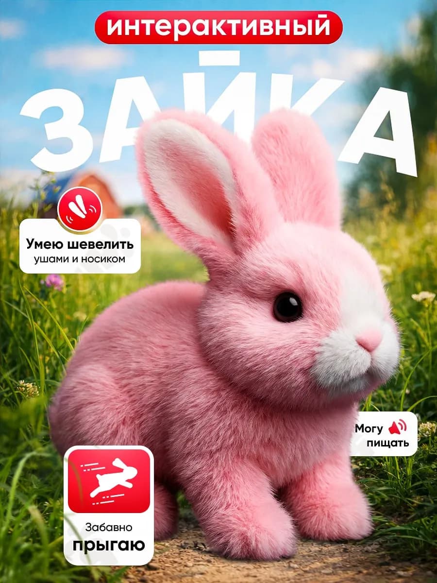 Интерактивная игрушка кролик от 3 лет