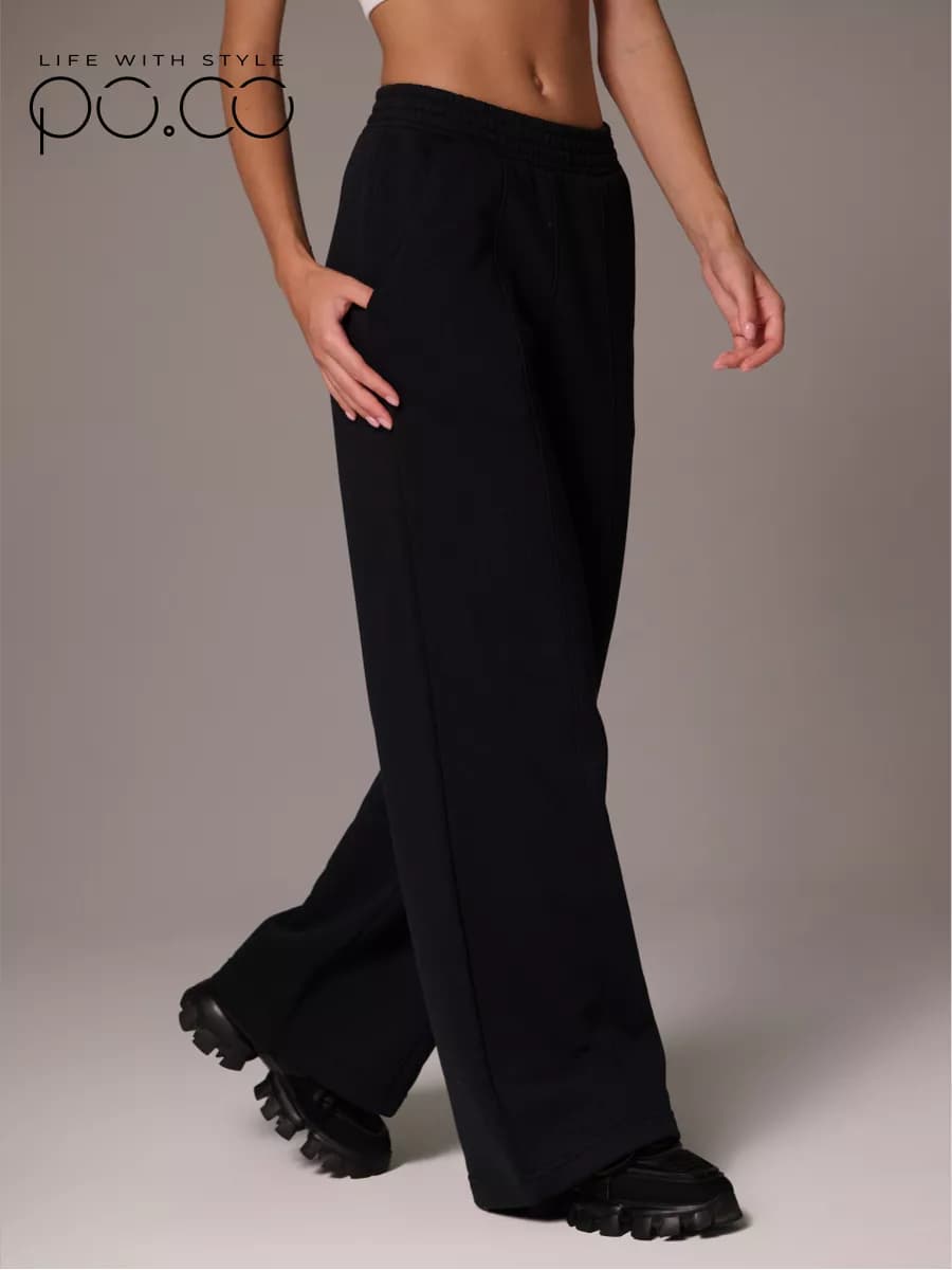 Брюки широкие палаццо утепленные