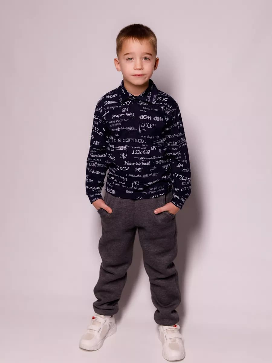 Рубашка-поло с длинным рукавом