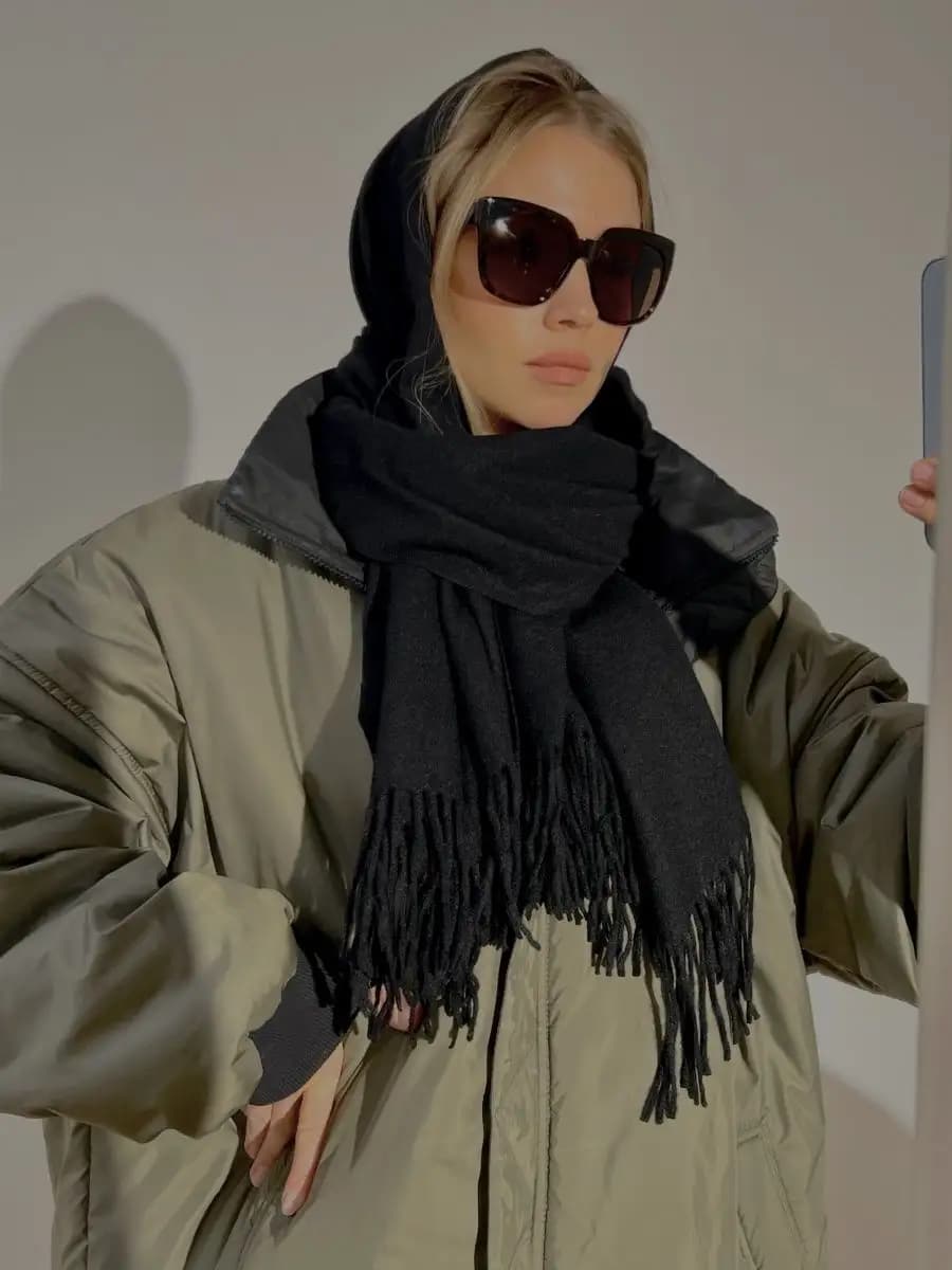 Шарф мягкий зимний палантин