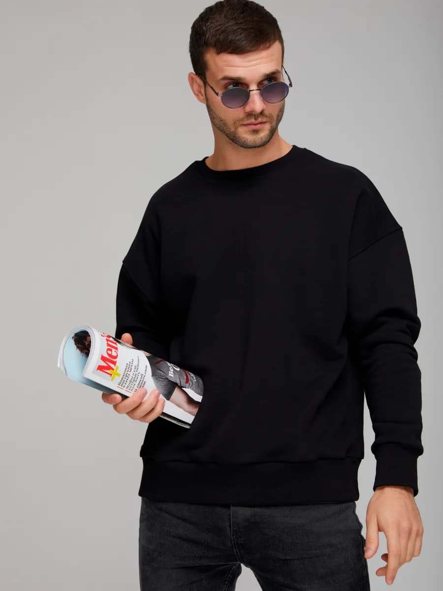 Свитшот толстовка джемпер черный y2k