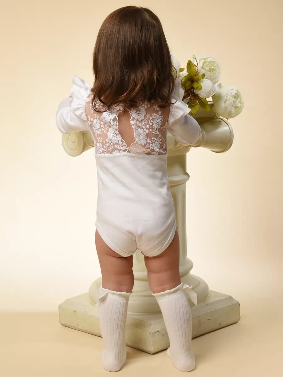 Боди для малышей и новорожденных с длинным рукавом нарядное