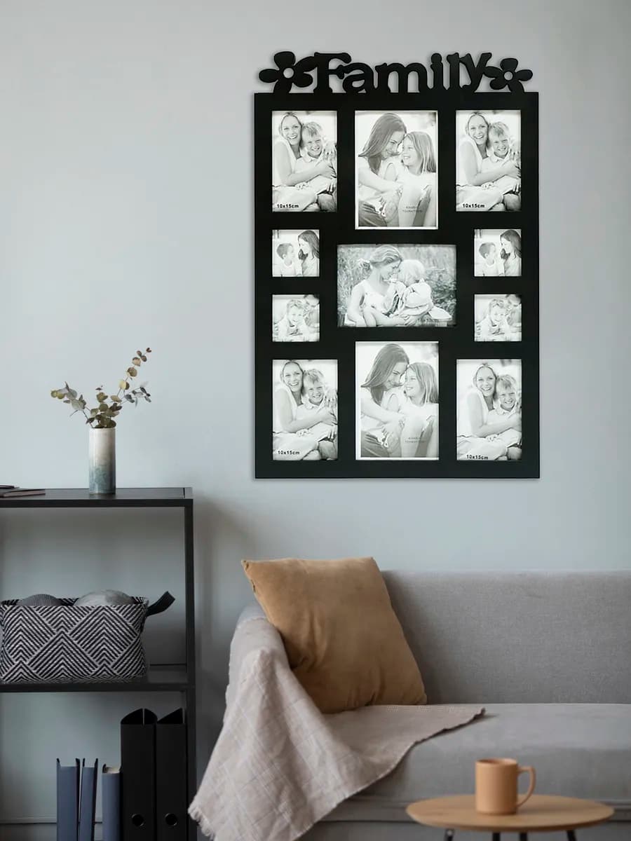 Фоторамка коллаж 10x15см на 11 фото настенная семейная
