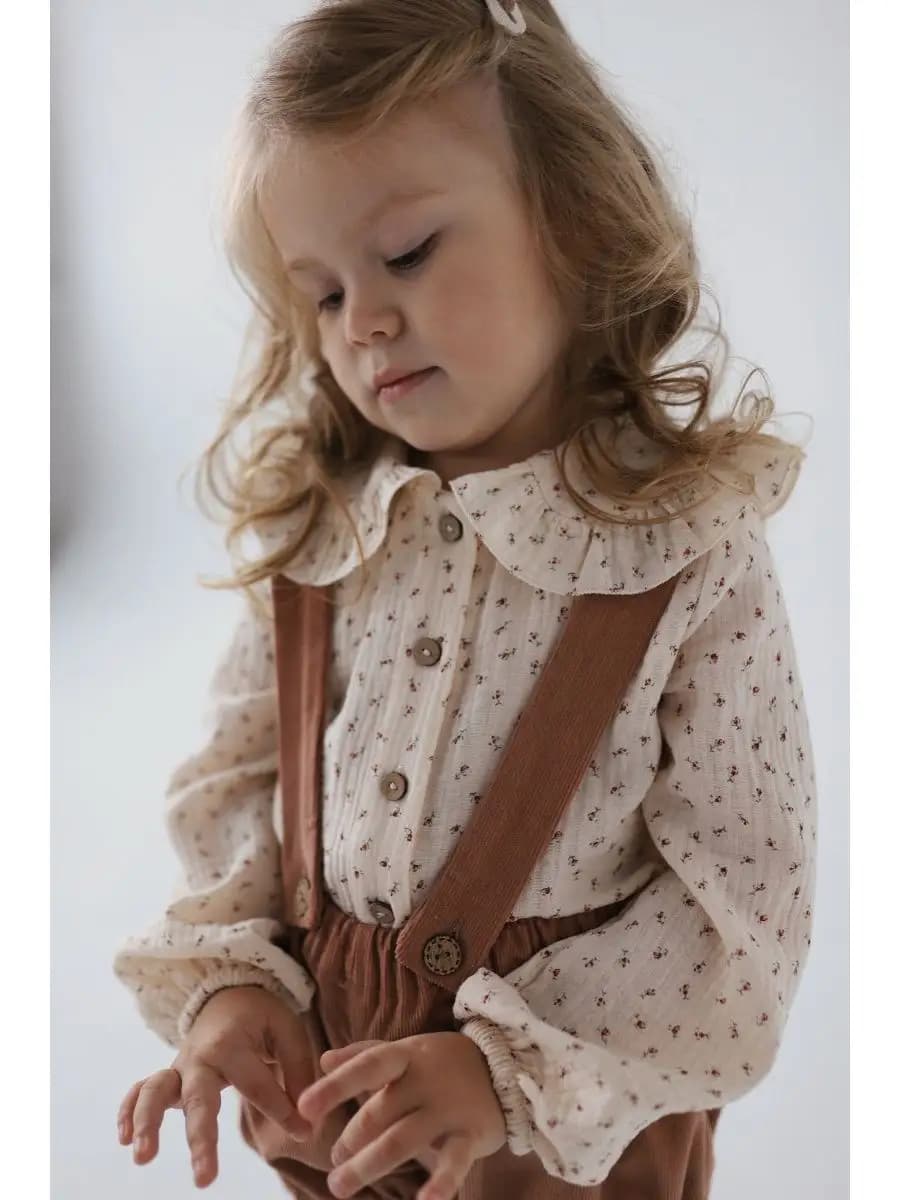 Блузка для девочки нарядная муслиновая
