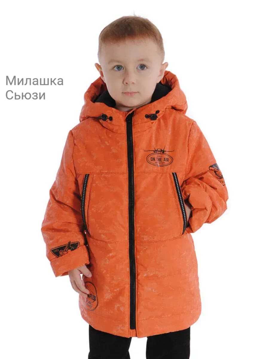 Куртка демисезонная с капюшоном теплая