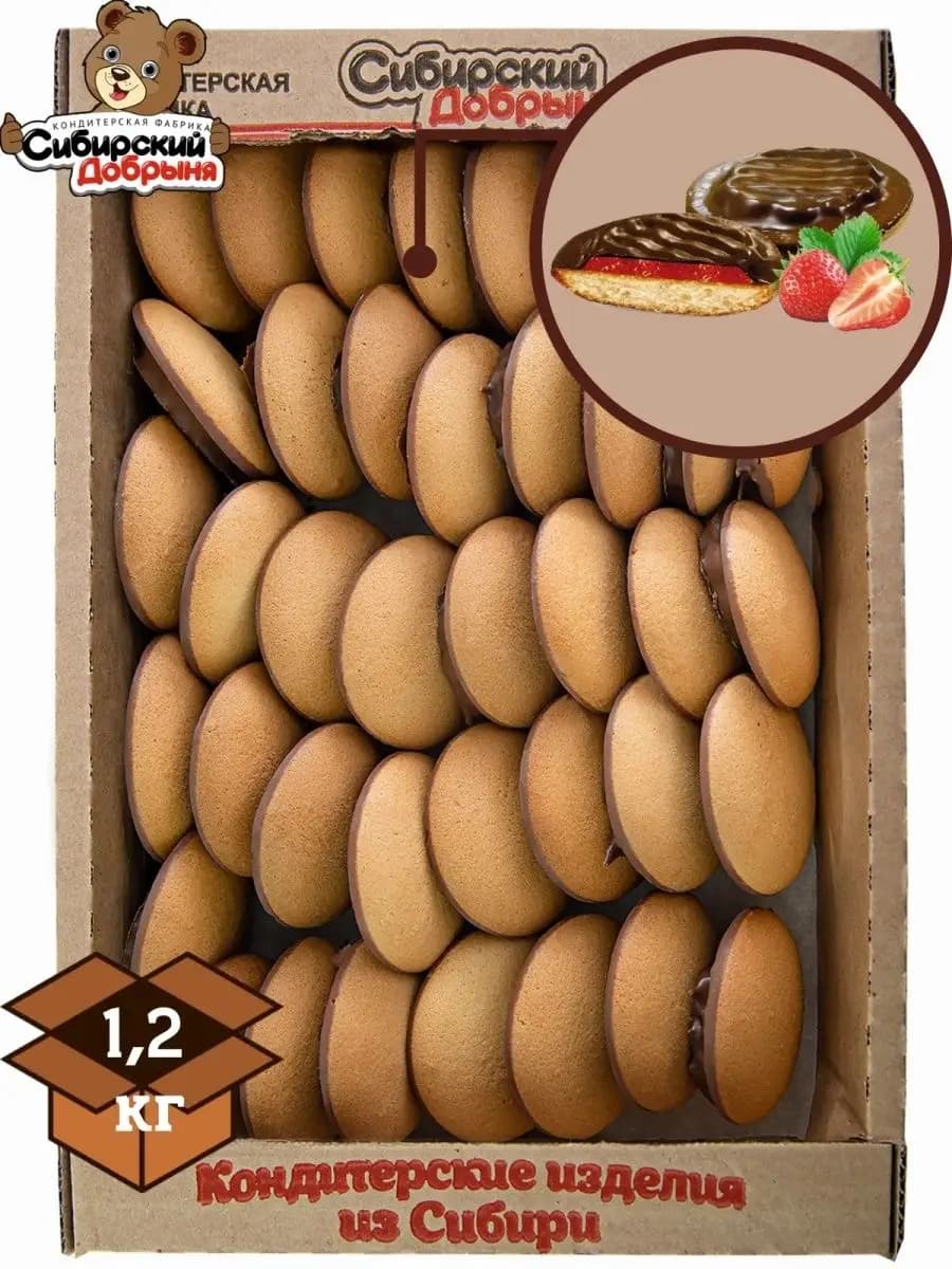 Печенье Бискви-Шок с желе со вкусом клубники, 1,2 кг