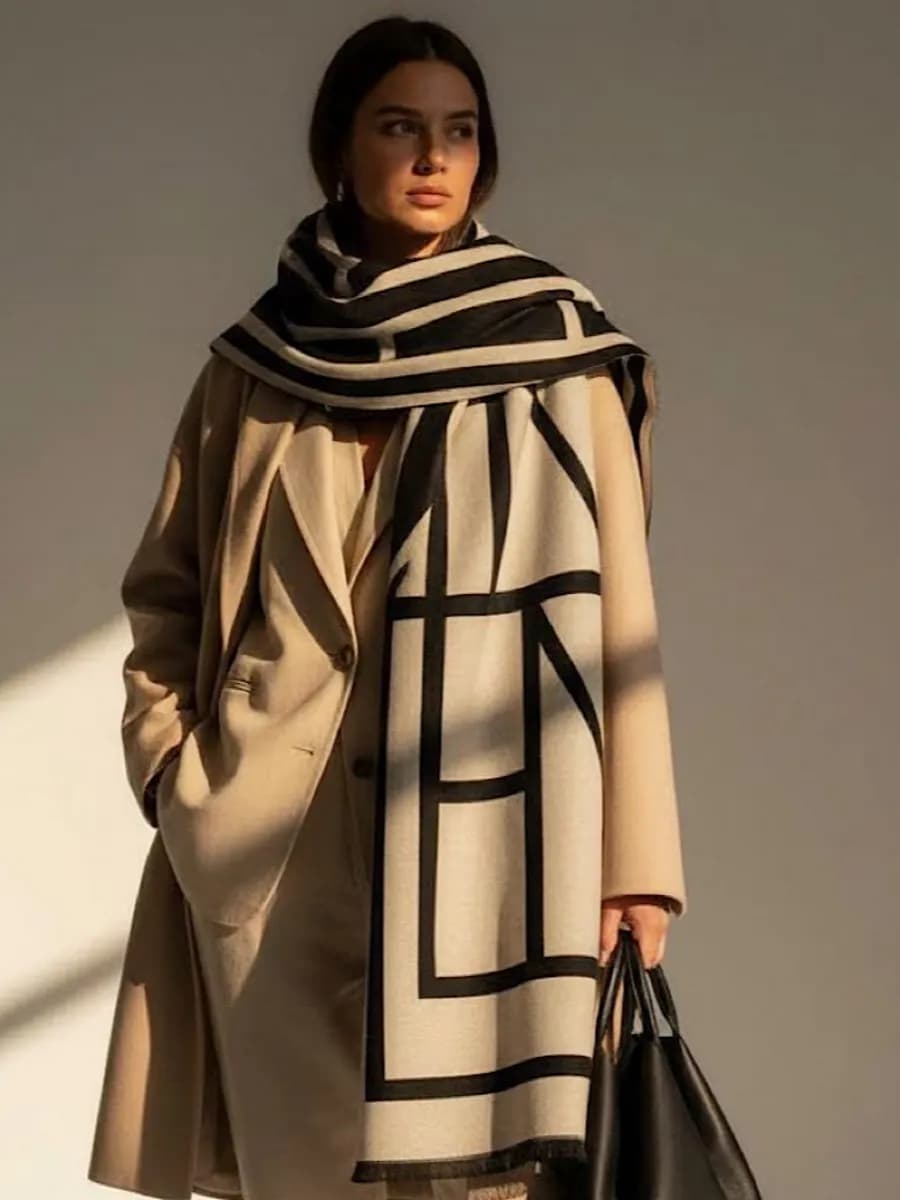 Палантин кашемир теплый