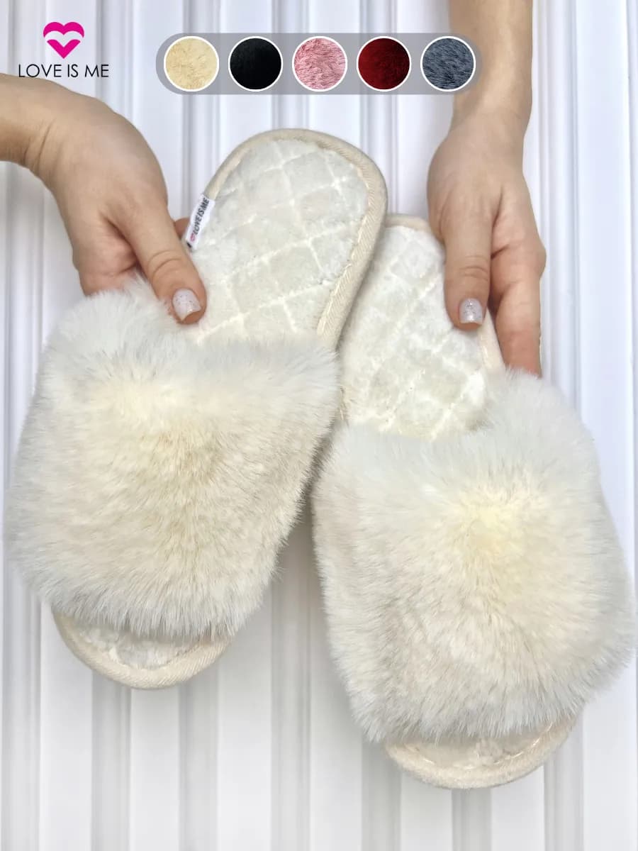 Меховые тапочки домашние