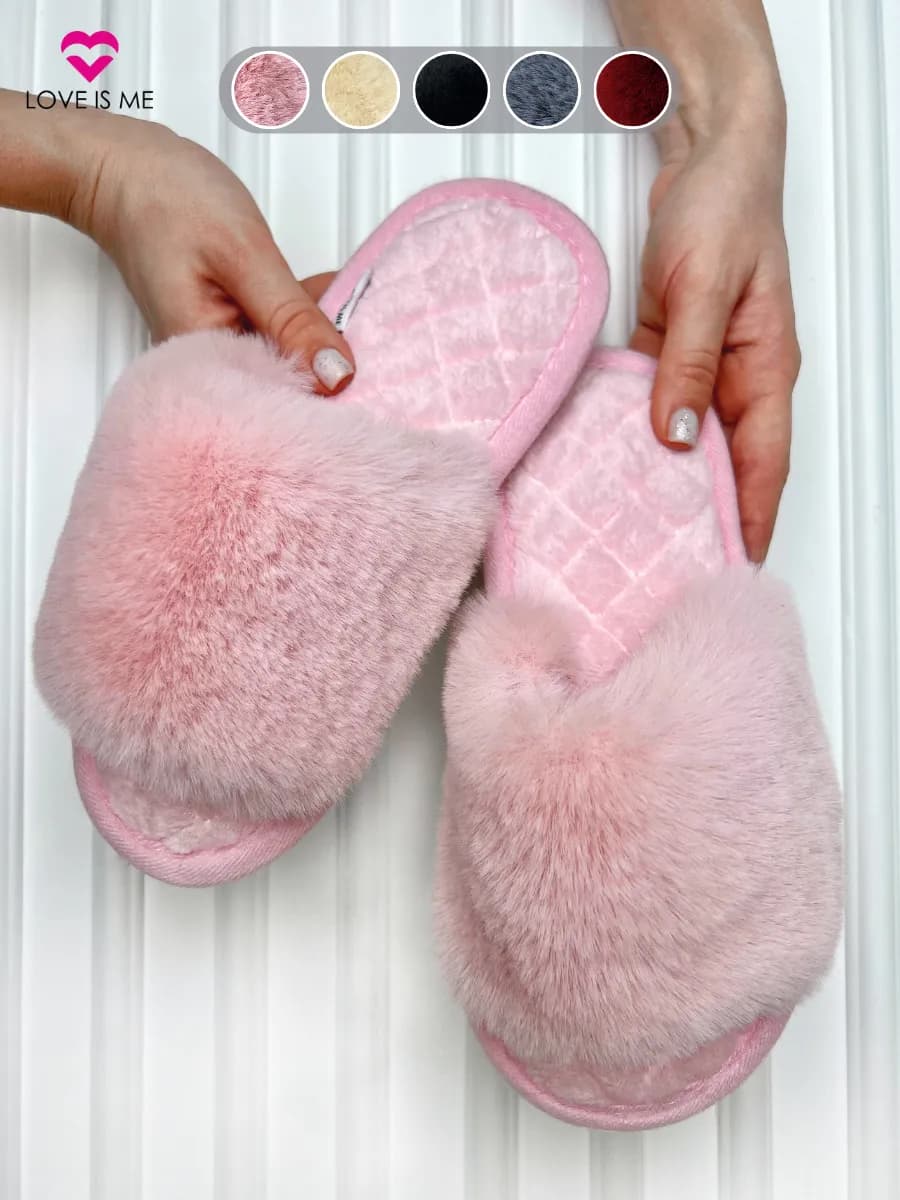 Меховые тапочки домашние