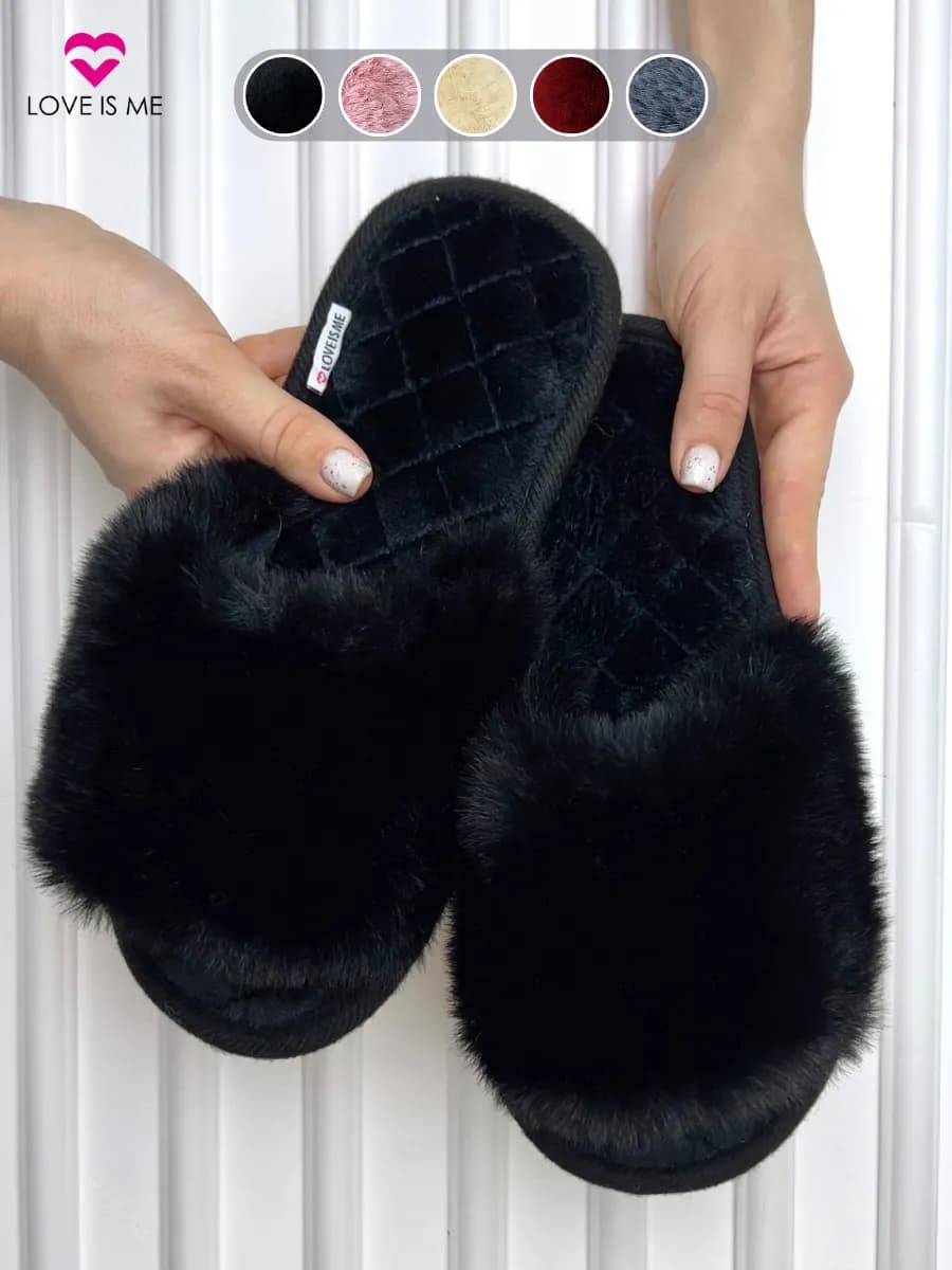 Меховые тапочки домашние