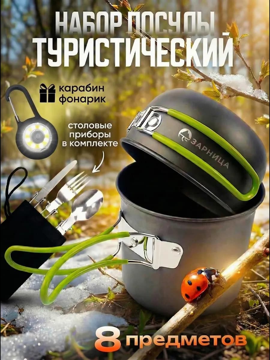 Набор посуды туристической на одного человека