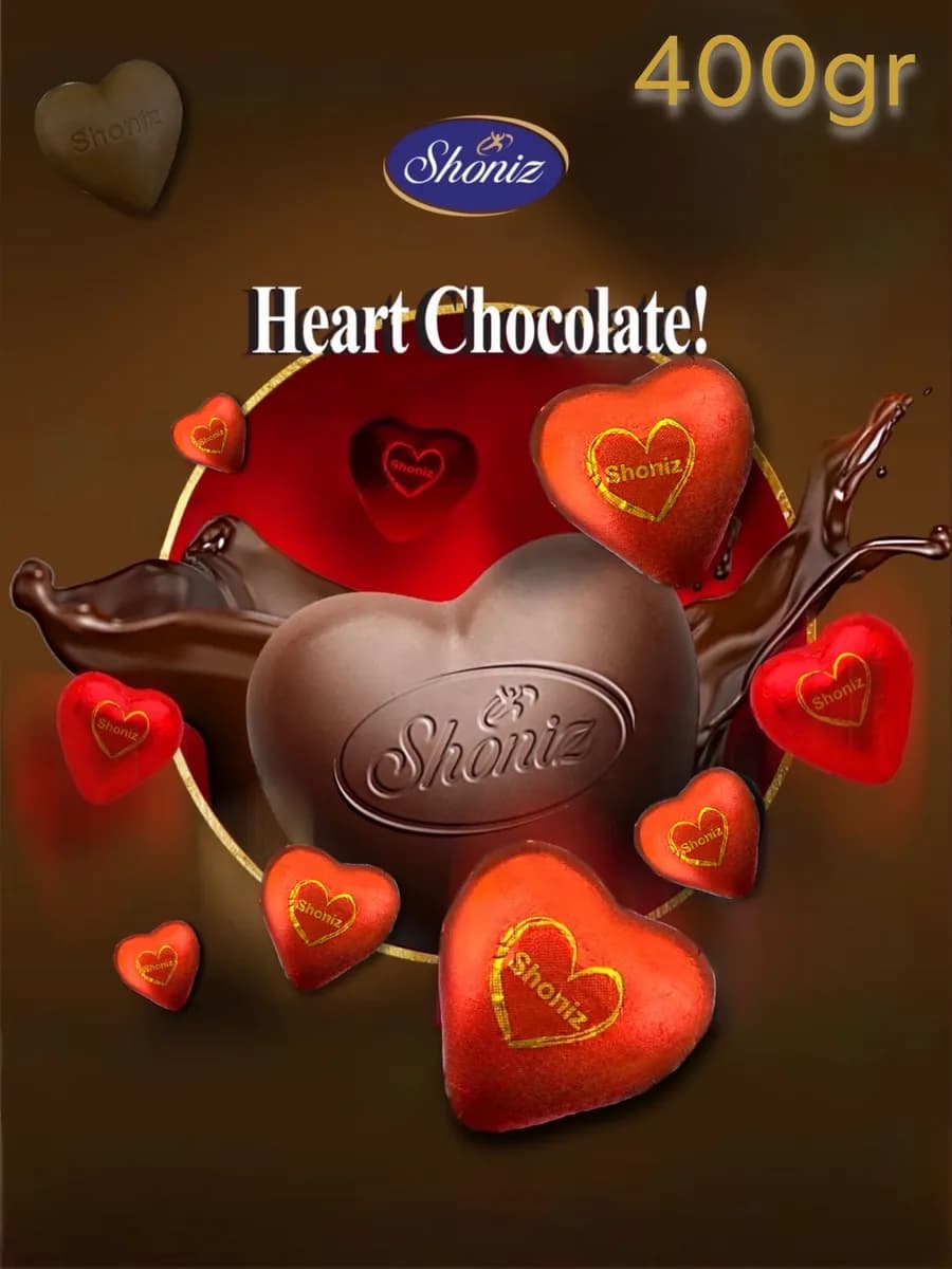 Шоколадные конфеты сердца 400 гр
