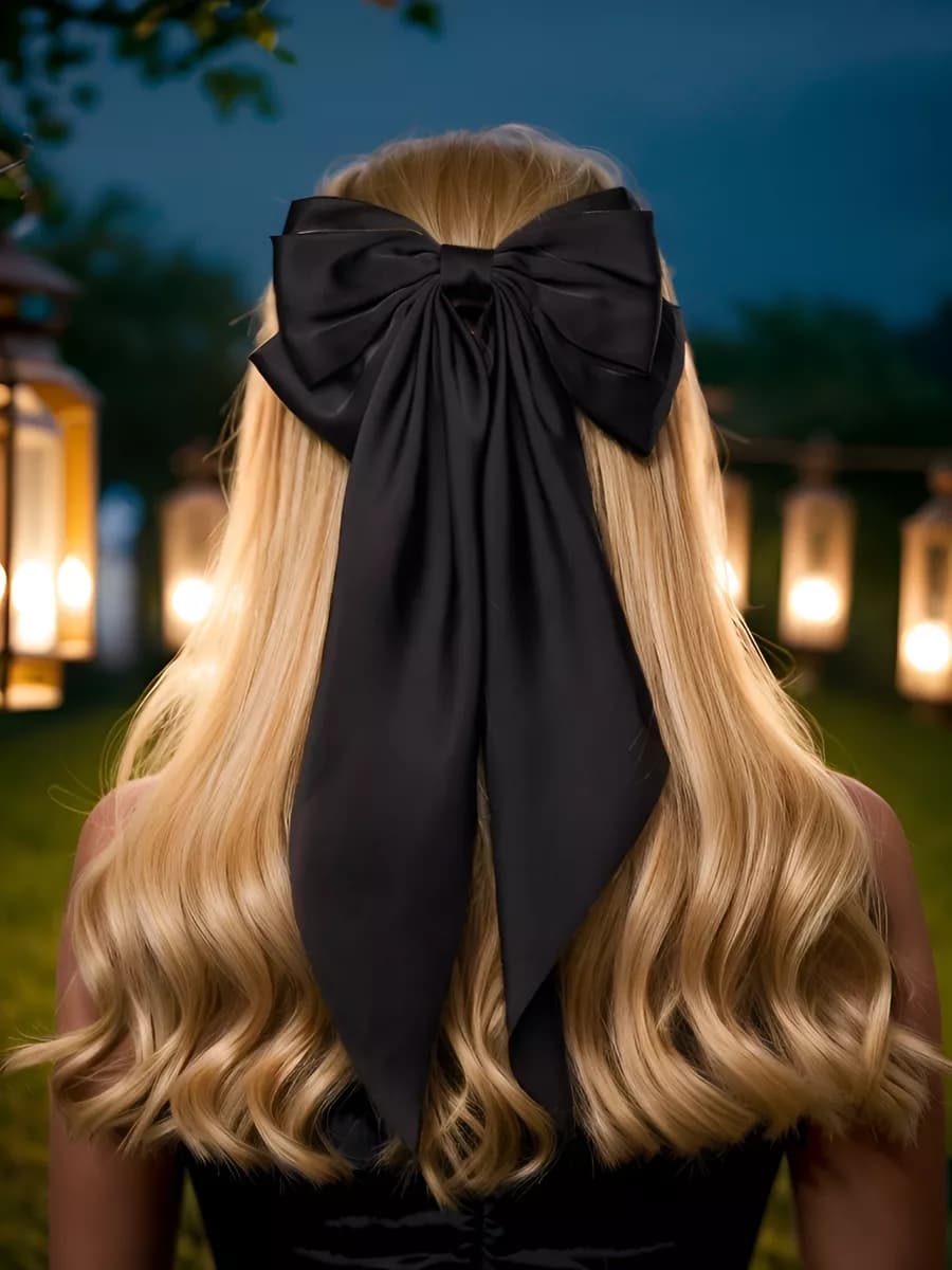 Большой бант на заколке