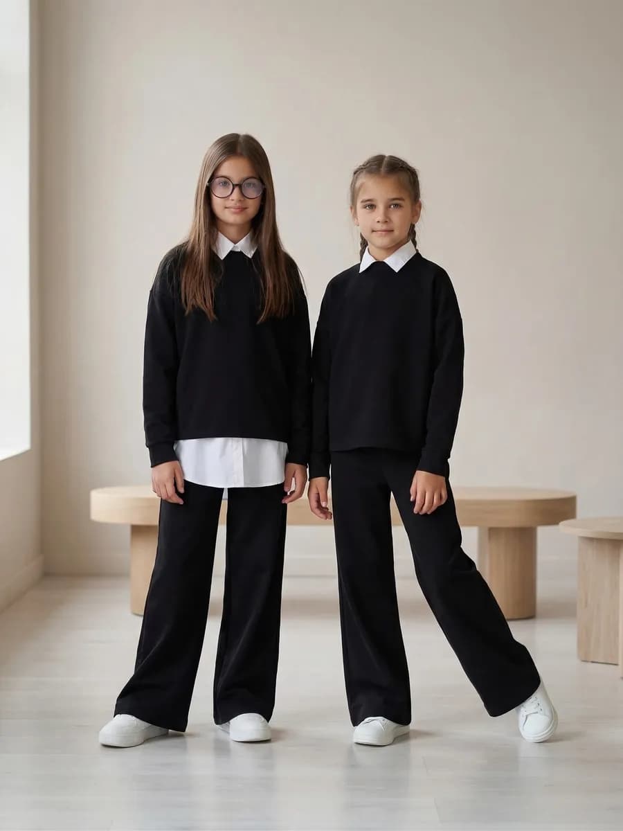 Школьный костюм с брюками family look