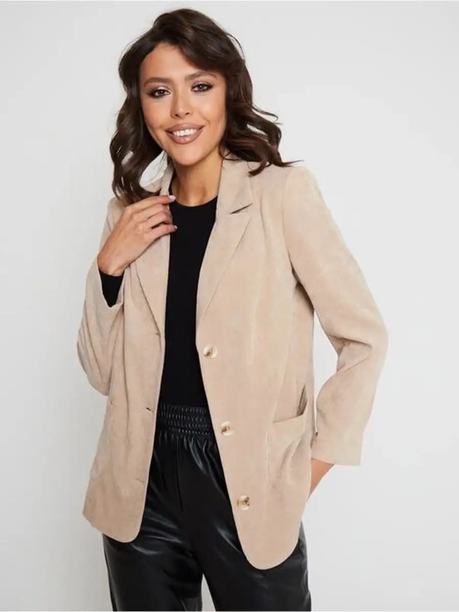 Жакет классический пиджак вельветовый