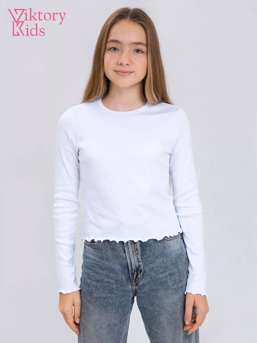 Лонгслив укороченный - фото 1