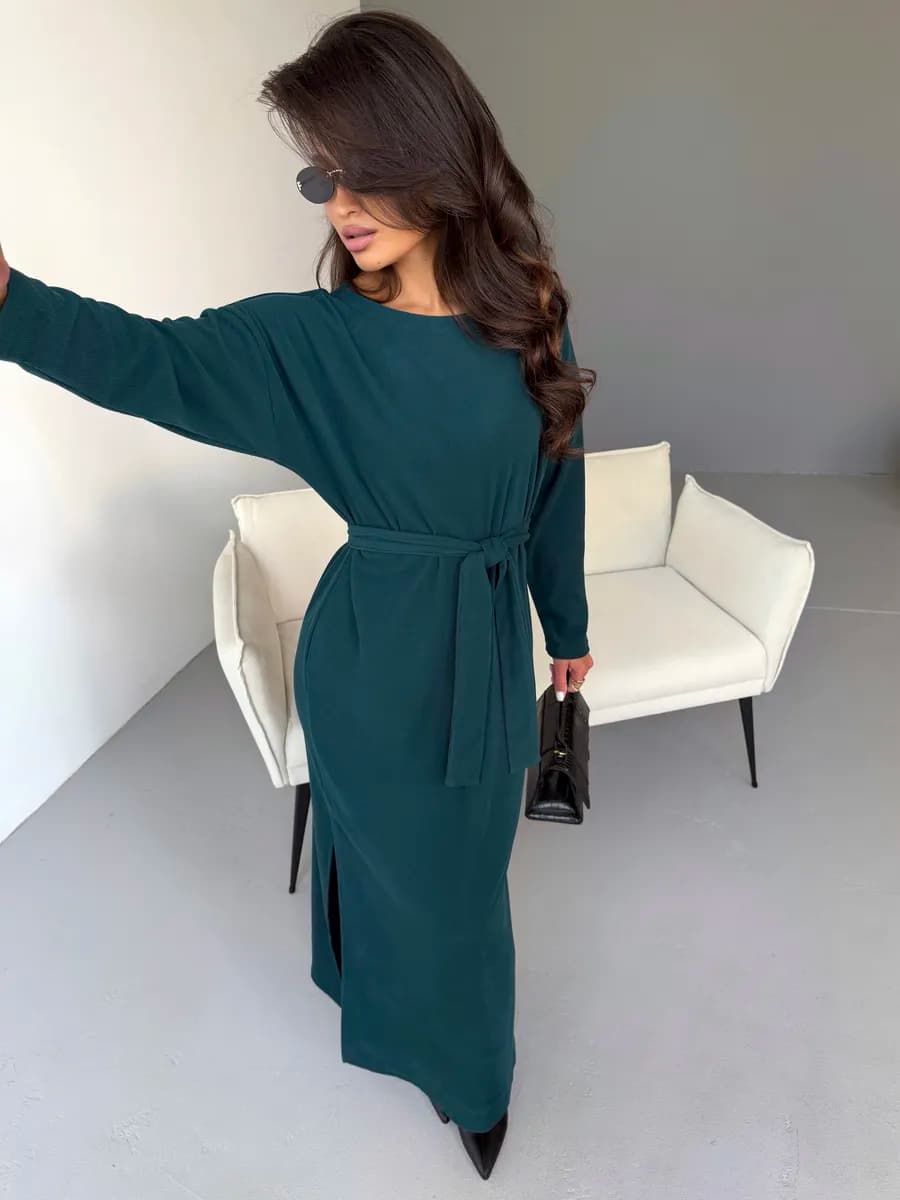 Платье теплое осеннее лапша