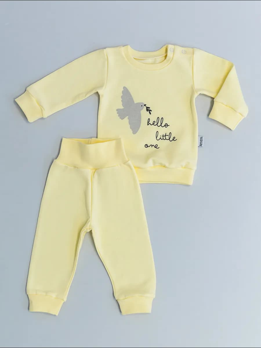 Костюм тёплый для новорожденных из футера