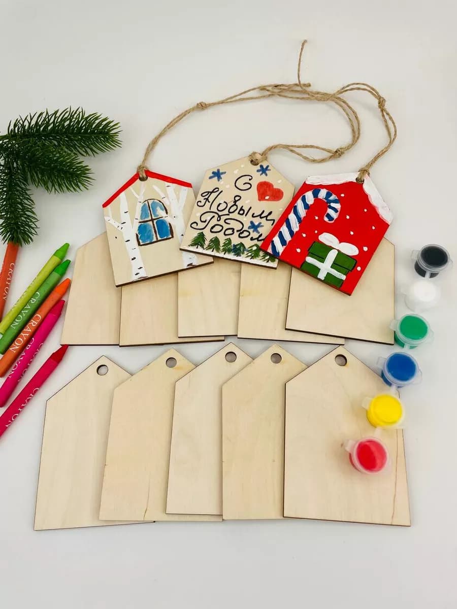 Заготовки для творчества флажки 10шт