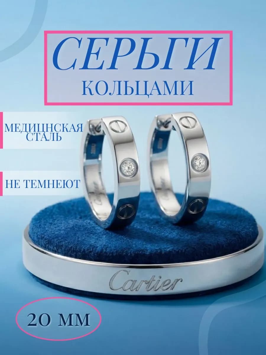 Серьги кольцами