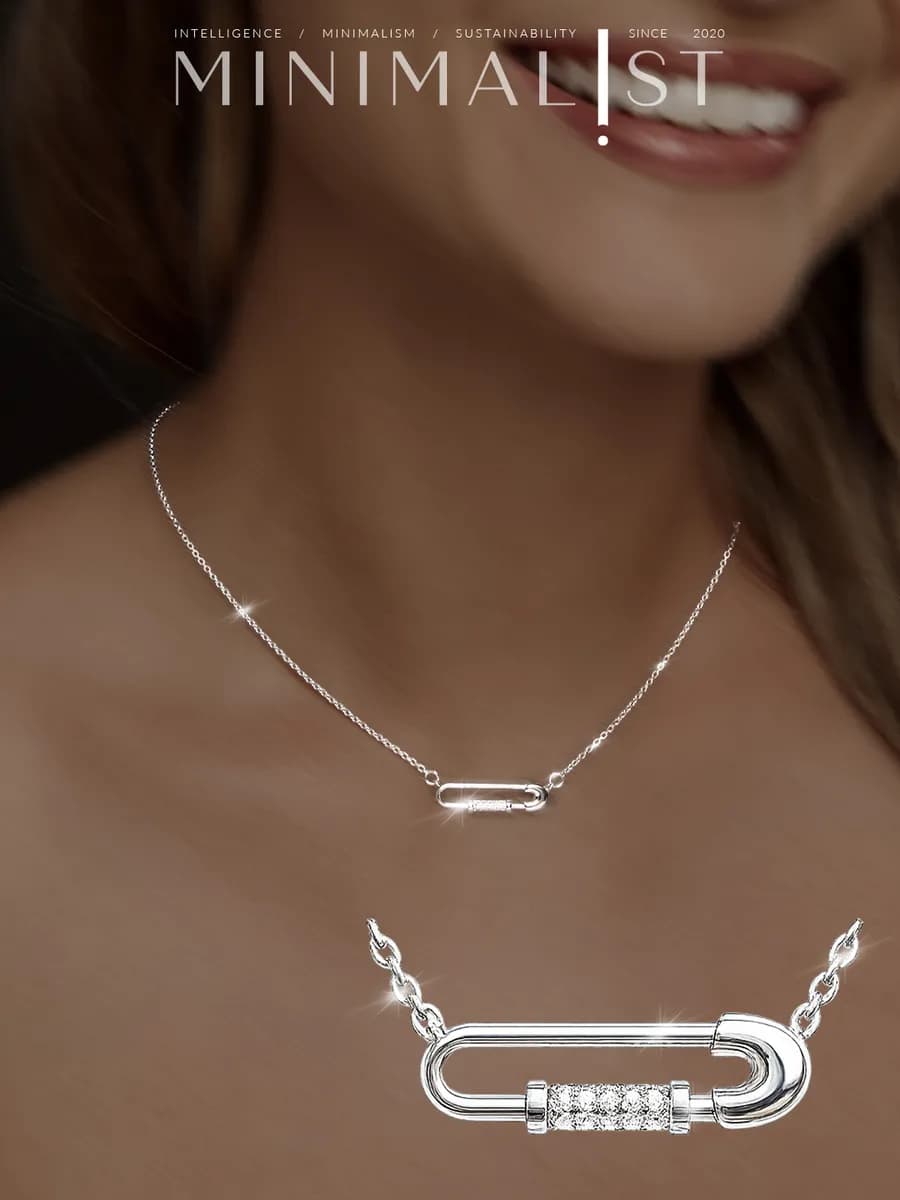 Колье чокер цепочка серебро 925 с подвеской булавка