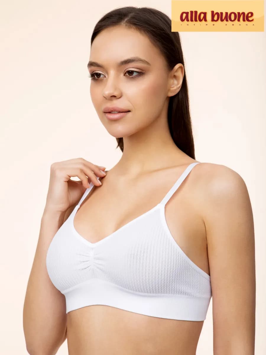 Топ бра бесшовный в рубчик