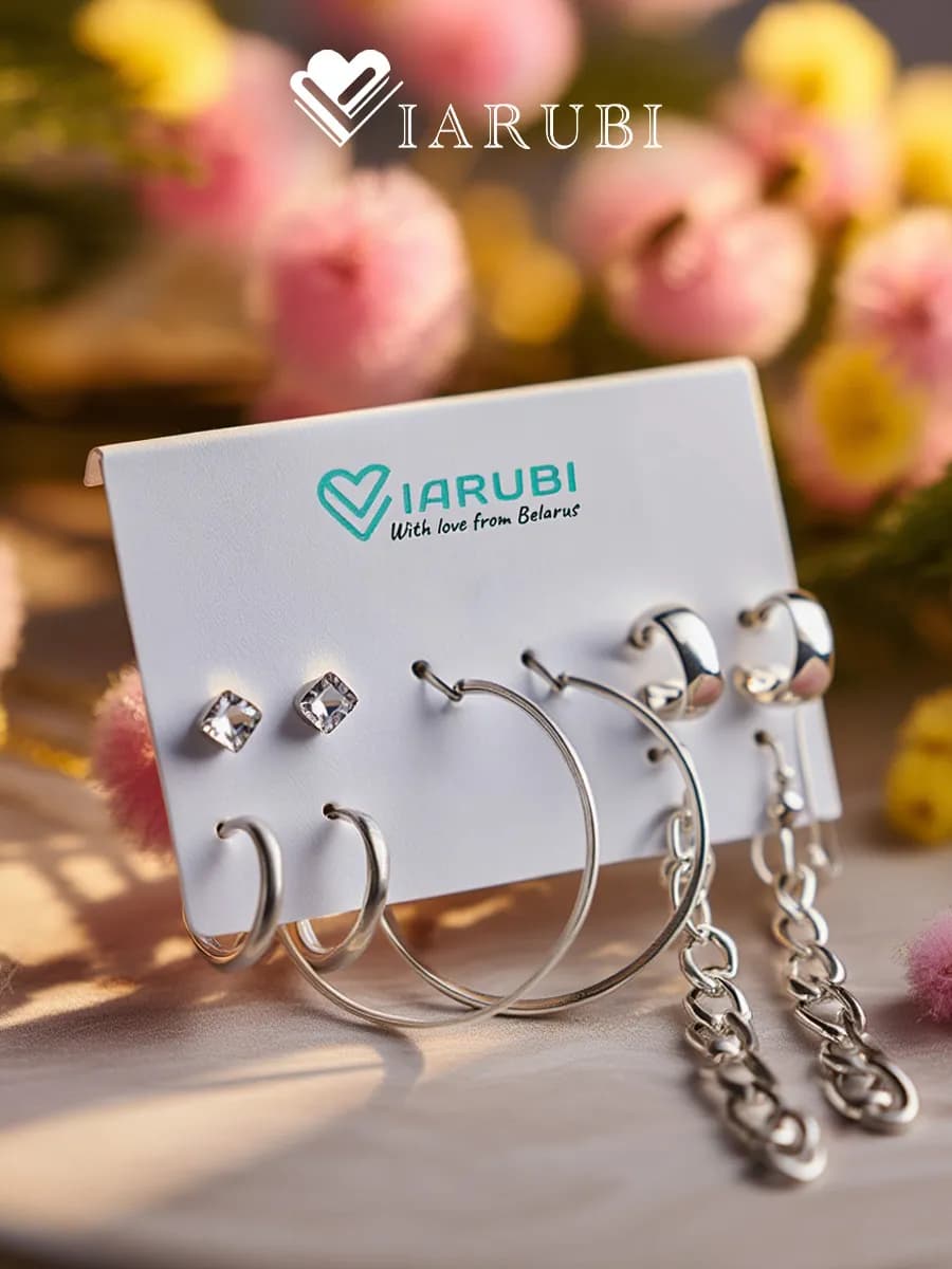 Серьги набор бижутерия 5 пар