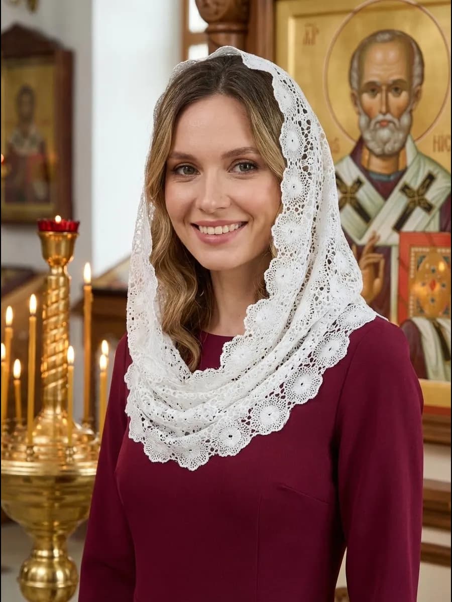 Платок на голову для крещения
