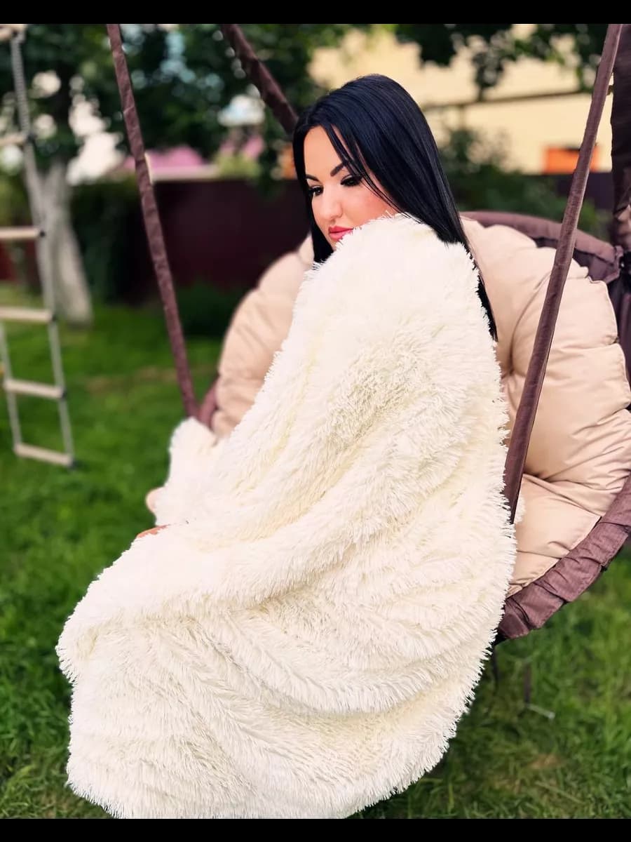 Плед "Травка", искусственный мех, 1.5 сп 150х200