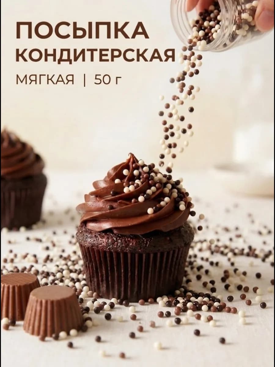 Посыпка кондитерская для торта и выпечки 50 г