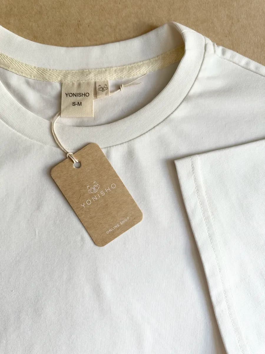 Футболка белая однотонная базовая