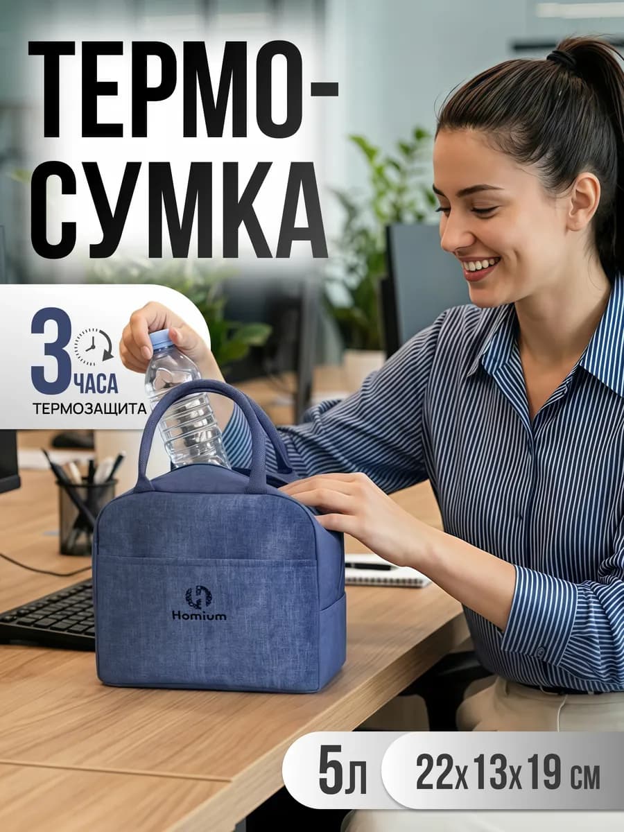 Термосумка холодильник маленькая для продуктов