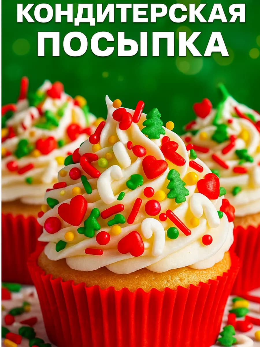 Декор для выпечки микс Новый год 2026