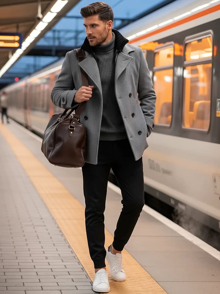 Полупальто зимнее утепленное классика укороченное