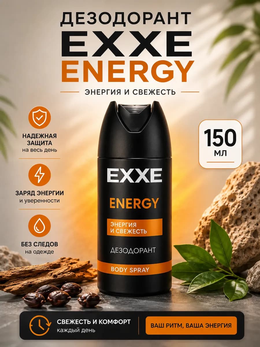Дезодорант от пота и запаха MEN ENERGY 150 мл
