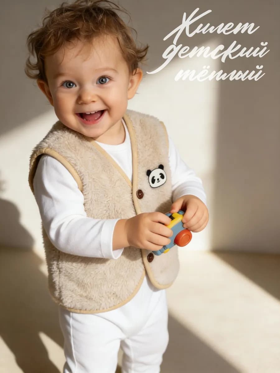 Жилет детский теплый - фото 1