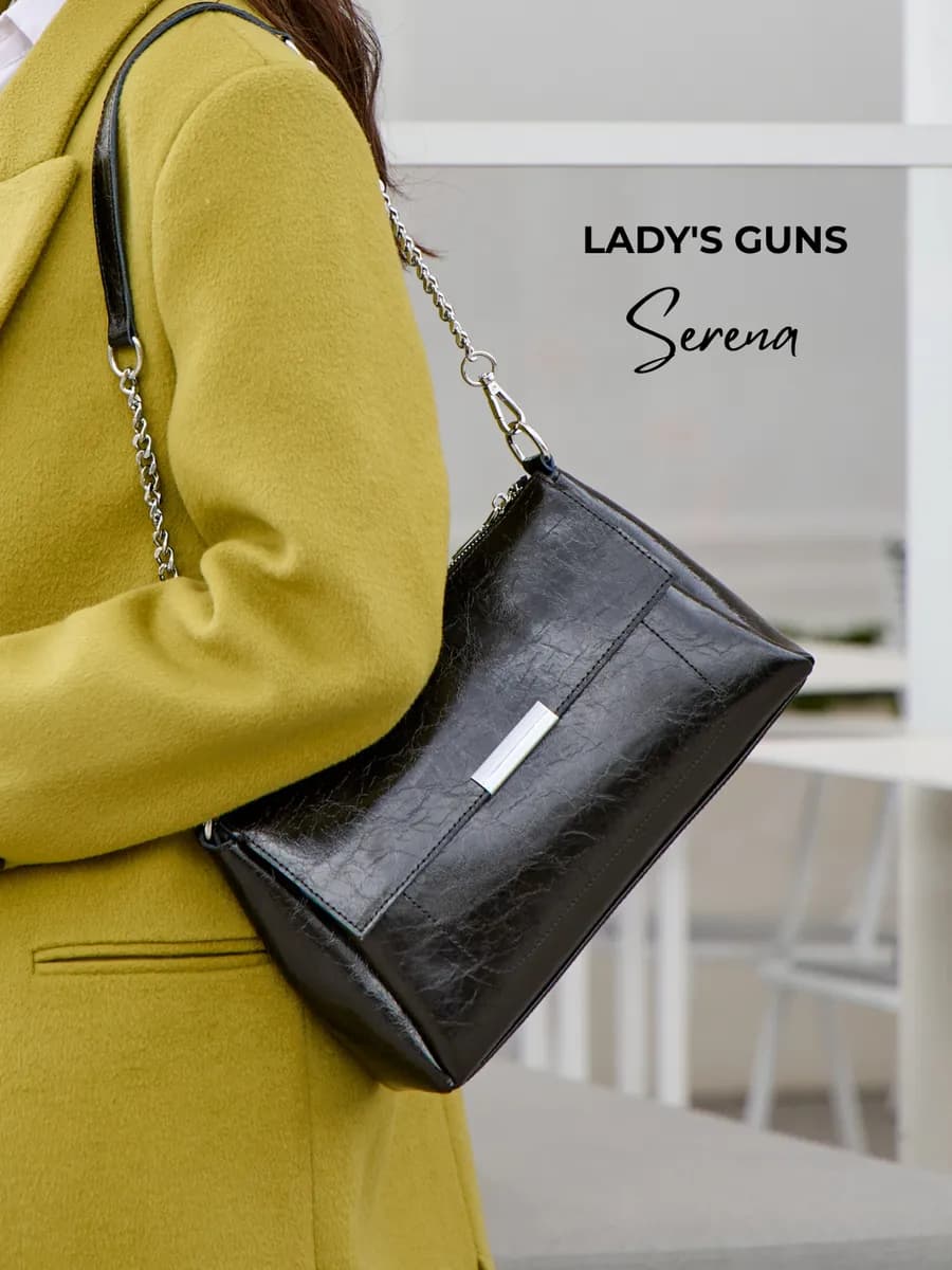 Сумка натуральная кожа средняя через плечо