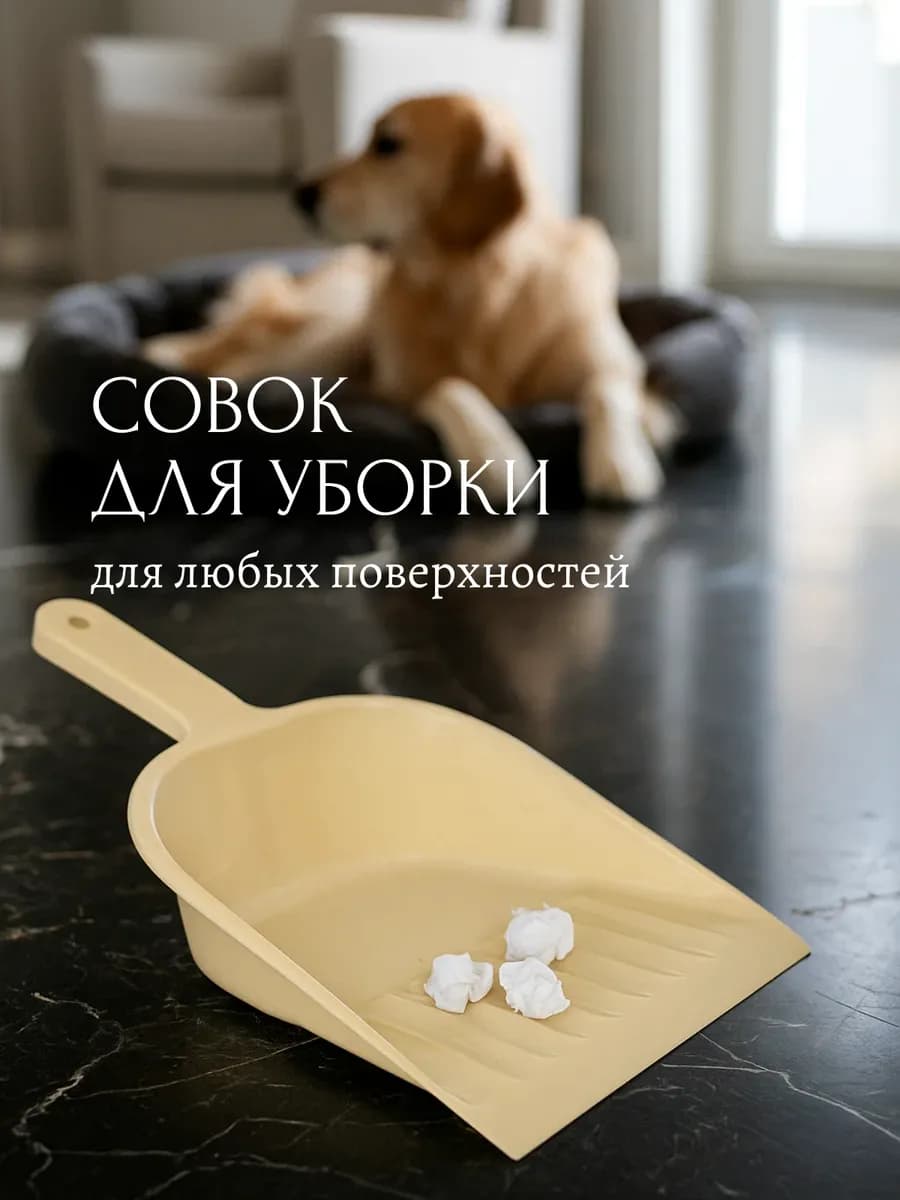 Совок хозяйственный для мусора пластиковый