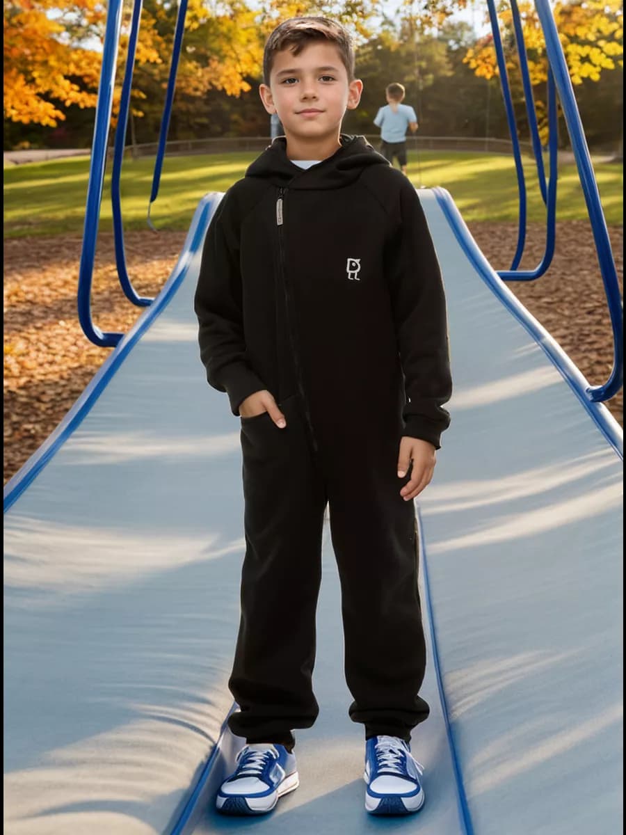 Комбинезон детский утепленный с начесом на молнии - фото 1