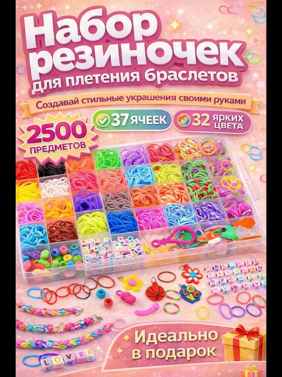 Резинки для плетения Набор для создания браслетов