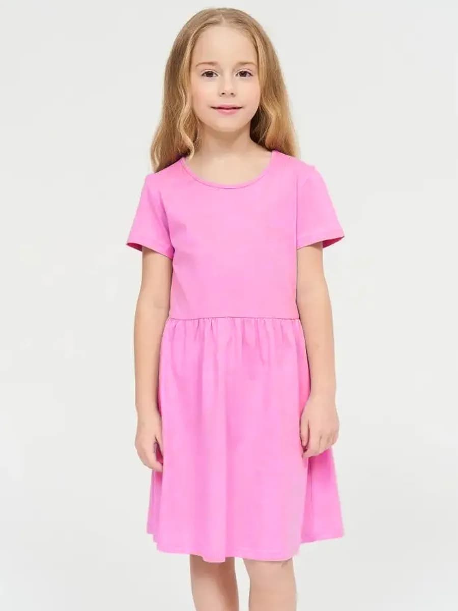 Трикотажное платье для девочки в садик или для дома