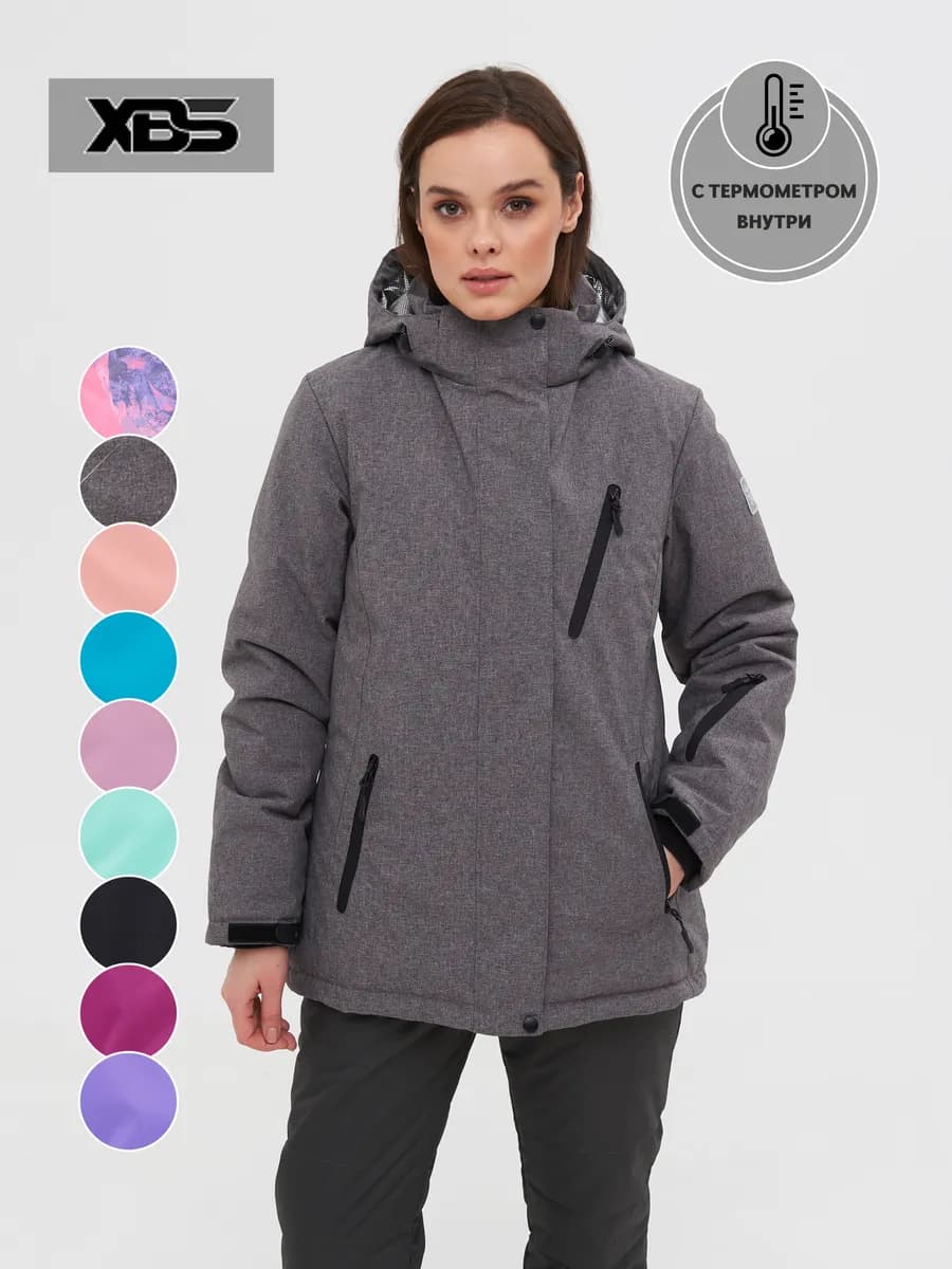 Куртка женская горнолыжная с капюшоном мембрана - фото 1