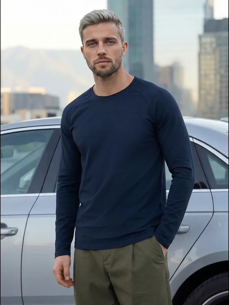 Лонгслив базовый футболка с длинным рукавом