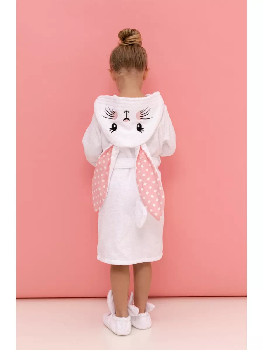 Халат махровый с капюшоном Кролик