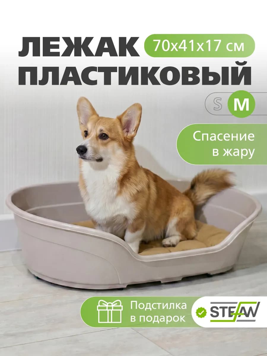 Лежанка пластиковая для средних собак