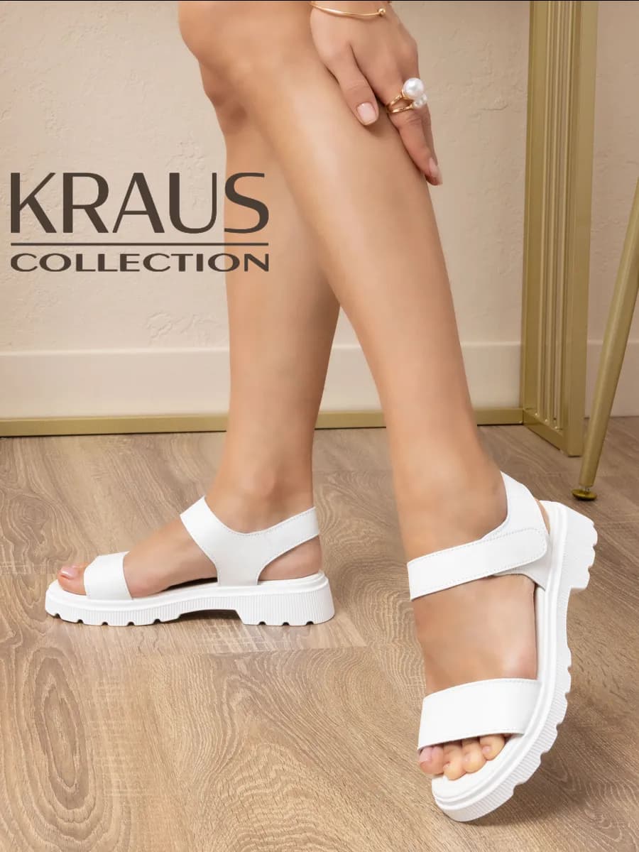 Босоножки женские на низком каблуке - фото 1