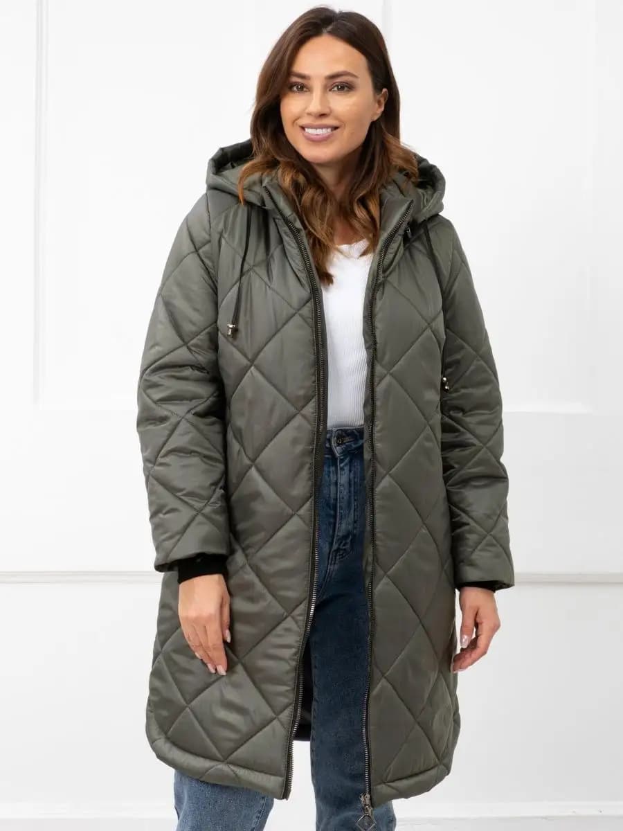 Куртка демисезонная зимняя с капюшоном большие размеры