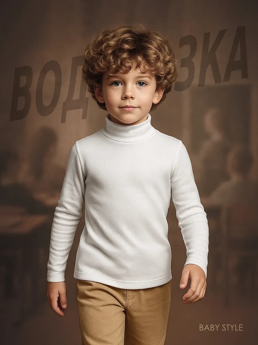 Водолазка с горлом для детей и подростков хлопок