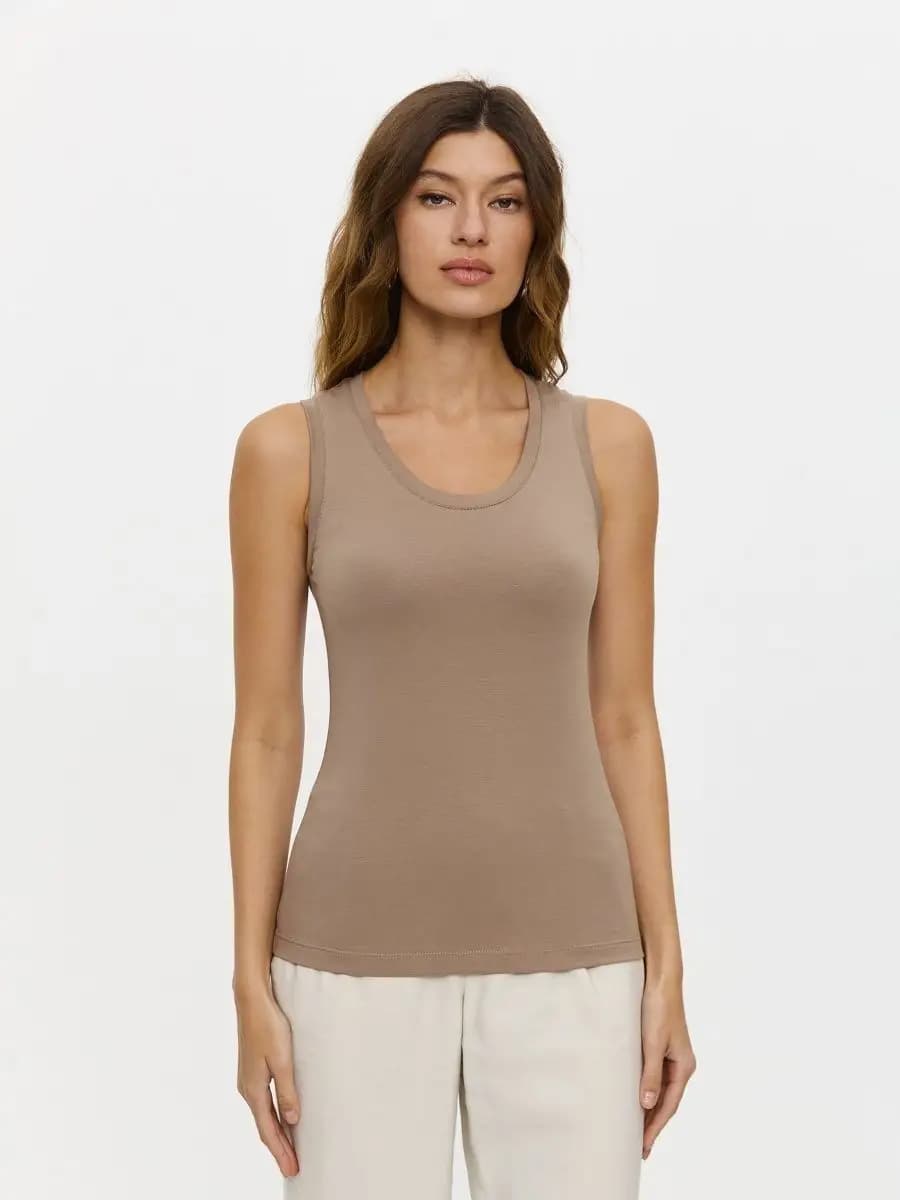 Топ женский под пиджак, майка базовая