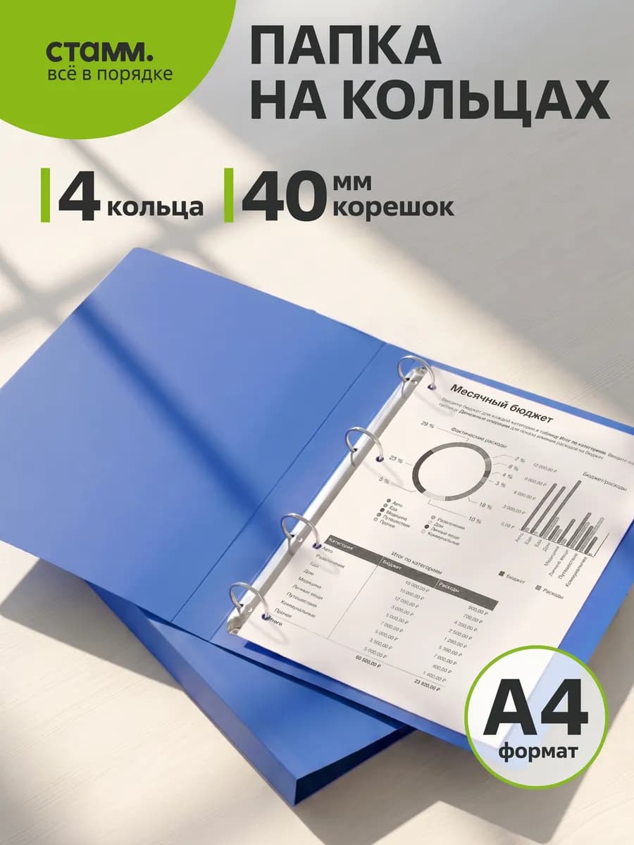 Папка на 4 кольцах А4